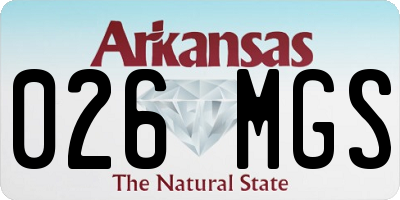 AR license plate 026MGS
