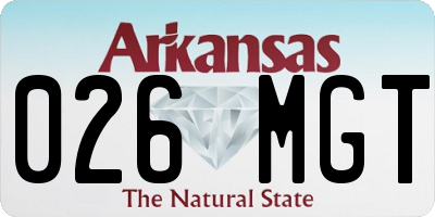 AR license plate 026MGT