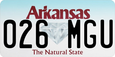 AR license plate 026MGU