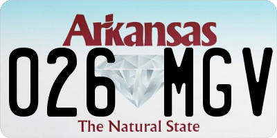 AR license plate 026MGV