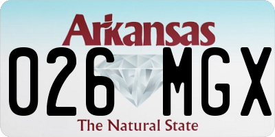 AR license plate 026MGX
