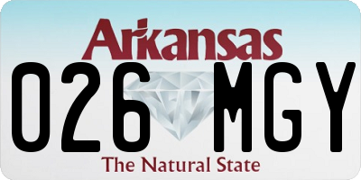 AR license plate 026MGY