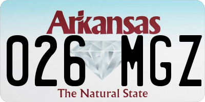 AR license plate 026MGZ