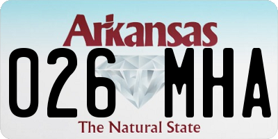 AR license plate 026MHA