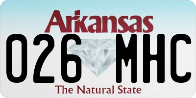 AR license plate 026MHC