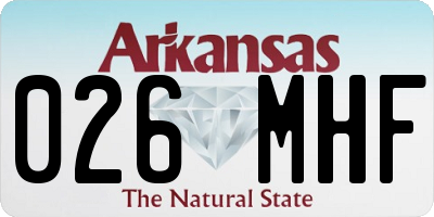 AR license plate 026MHF