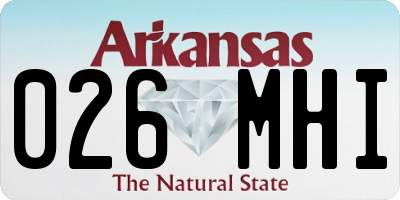 AR license plate 026MHI