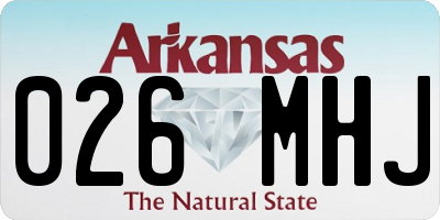 AR license plate 026MHJ