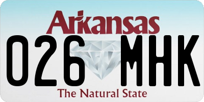 AR license plate 026MHK