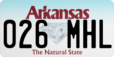 AR license plate 026MHL