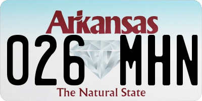 AR license plate 026MHN