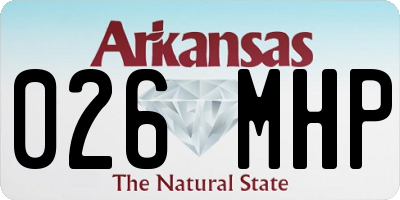 AR license plate 026MHP