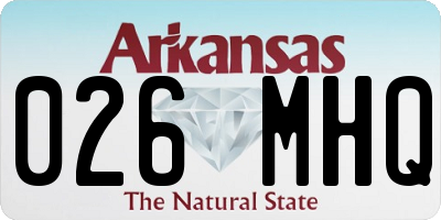 AR license plate 026MHQ