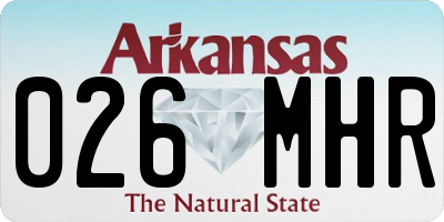 AR license plate 026MHR