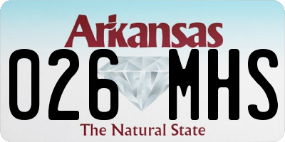 AR license plate 026MHS