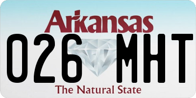 AR license plate 026MHT