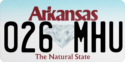 AR license plate 026MHU