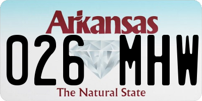 AR license plate 026MHW