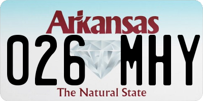 AR license plate 026MHY