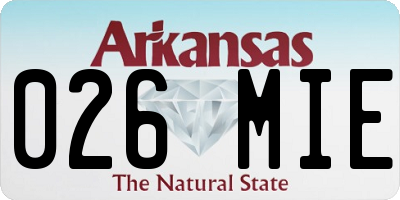 AR license plate 026MIE