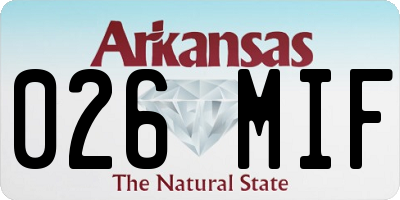 AR license plate 026MIF