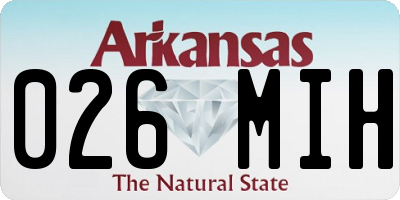 AR license plate 026MIH