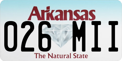 AR license plate 026MII