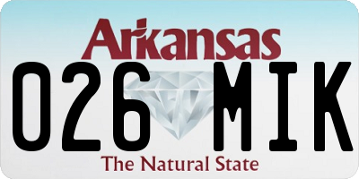 AR license plate 026MIK