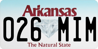 AR license plate 026MIM