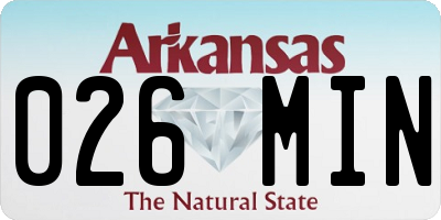 AR license plate 026MIN