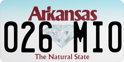 AR license plate 026MIO