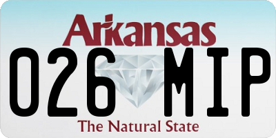 AR license plate 026MIP