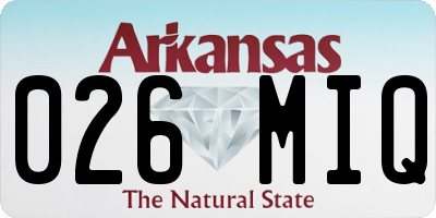 AR license plate 026MIQ