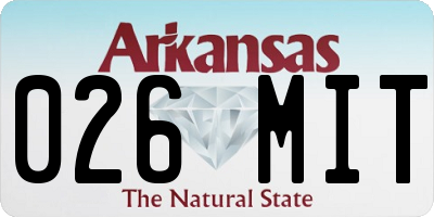 AR license plate 026MIT