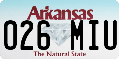 AR license plate 026MIU