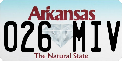AR license plate 026MIV