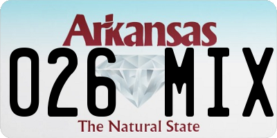 AR license plate 026MIX