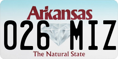 AR license plate 026MIZ