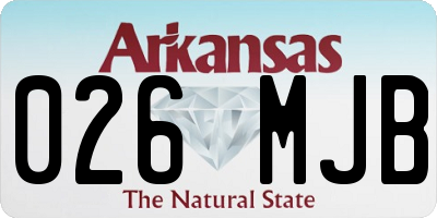 AR license plate 026MJB