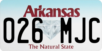 AR license plate 026MJC