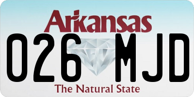 AR license plate 026MJD