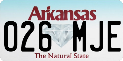AR license plate 026MJE