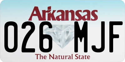 AR license plate 026MJF