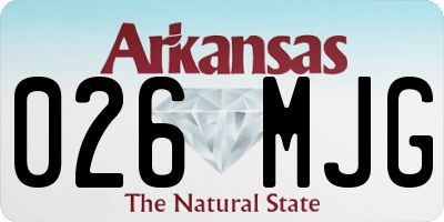 AR license plate 026MJG