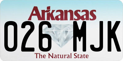 AR license plate 026MJK