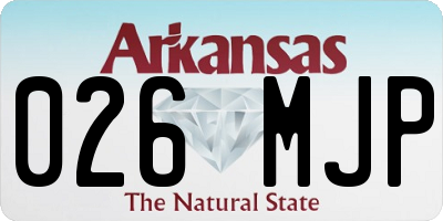 AR license plate 026MJP
