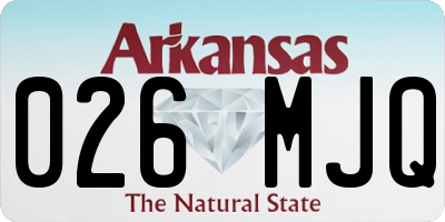 AR license plate 026MJQ
