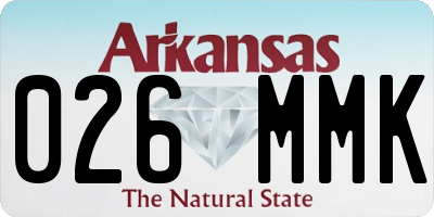 AR license plate 026MMK