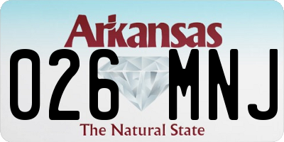 AR license plate 026MNJ