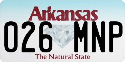 AR license plate 026MNP